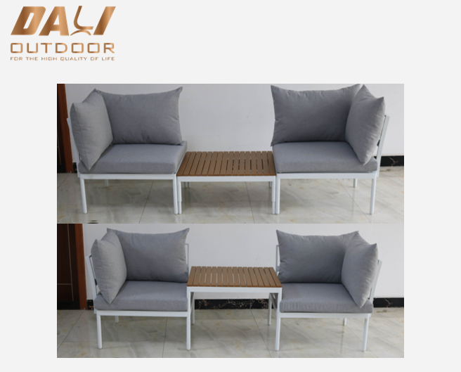 Functionele 3-delige bankstel met aluminium frame