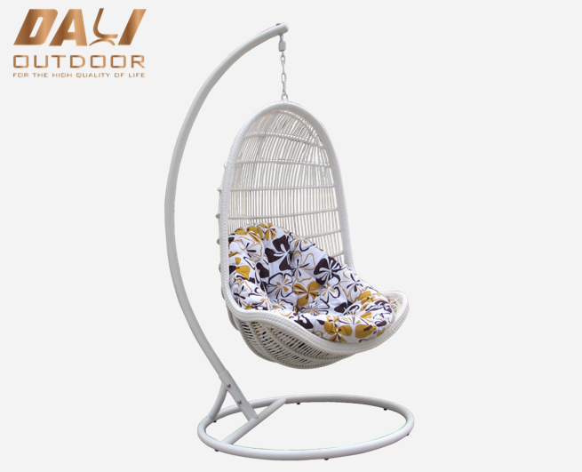 Egg Design Draagbare Rotan Patio Schommelstoel voor binnen
