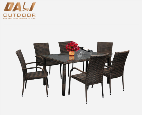 Tuinmeubelen/rotan meubelen rotan tafel en stoelen tuinset
