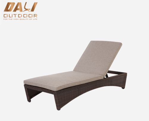 Modern design aluminium ligbedframe voor buiten met poedercoating Beach Sun Lounge Bed
